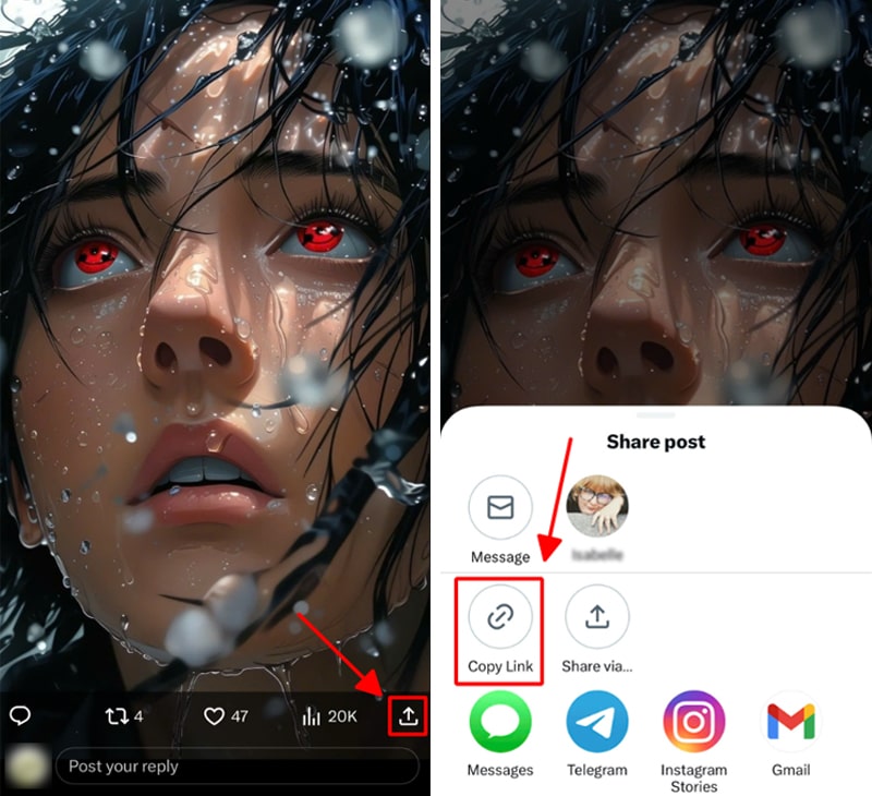 copy photo link